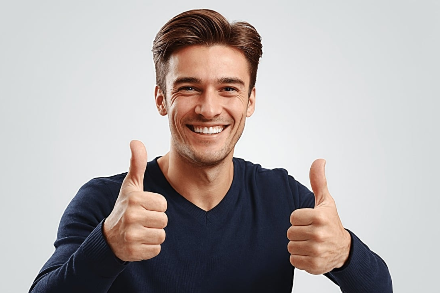 Young professional man smiling with thumbs up. How Young Professionals can Achieve Life Milestones with Smart Money Management